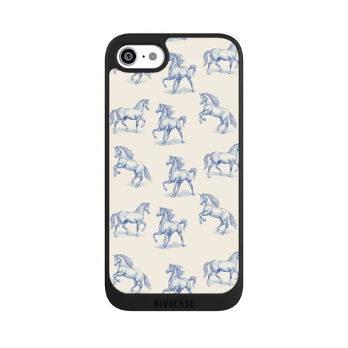 Apple iPhone SE (2022) NIVOpure Horses Pattern Toile de Jouy mit KI