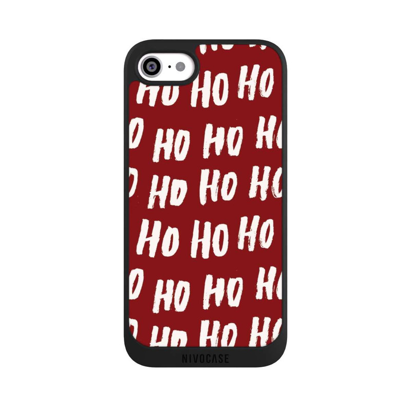 iPhone SE 2022 NIVOpure Ho Ho Ho Christmas Red Pattern