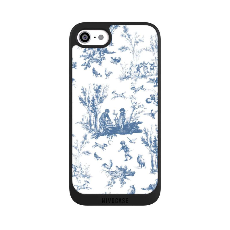 iPhone SE 2022 NIVOpure Blue Landscape Vintage Pattern