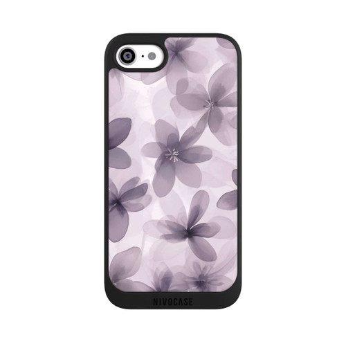 Apple iPhone SE (2022) NIVOpure Fliederfarbenes Blumenmuster mit KI