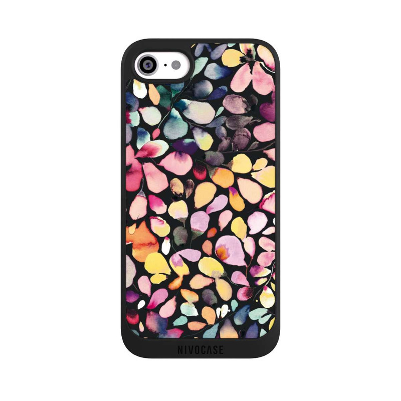iPhone SE 2022 NIVOpure Watercolor Leaves Black