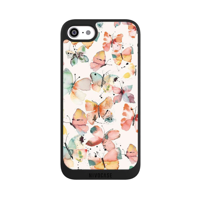 iPhone SE 2022 NIVOpure Butterflies Watercolor Pattern
