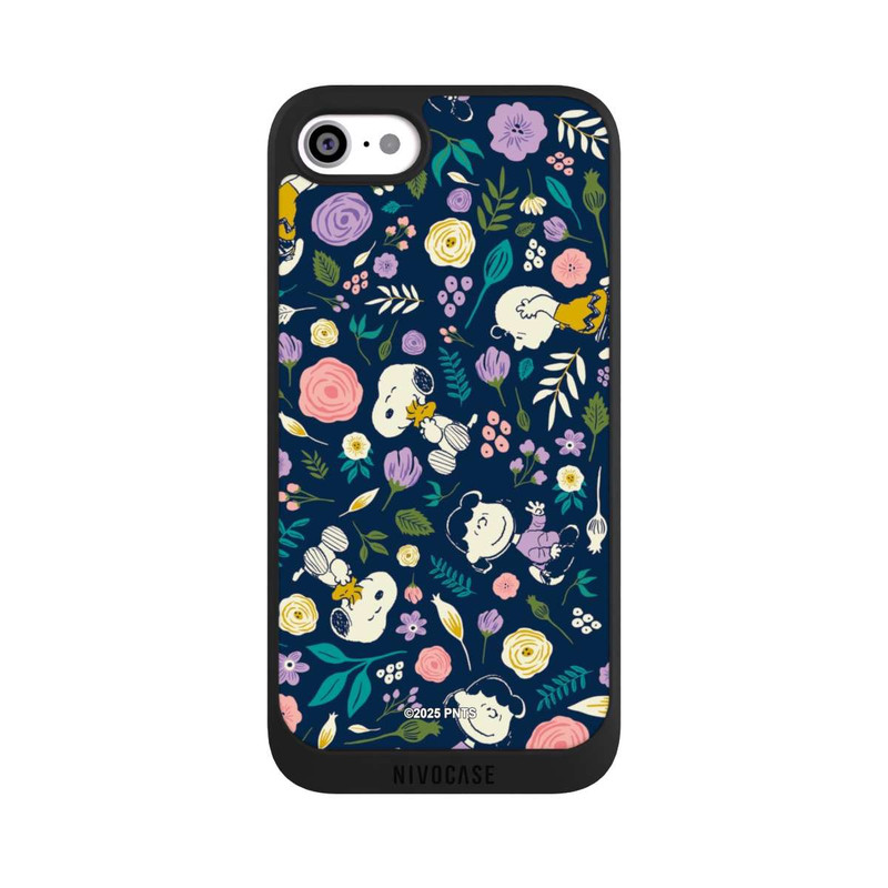 iPhone SE 2022 NIVOpure Peanuts Dark Flower Pattern