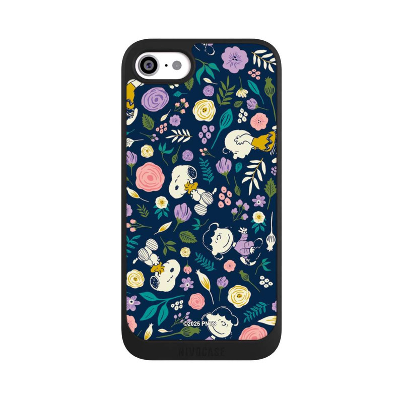 iPhone SE 2022 NIVOpure Peanuts Dark Flower Pattern