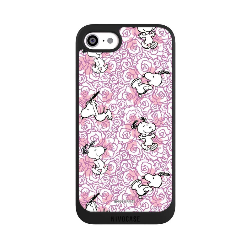 iPhone SE 2022 NIVOpure Peanuts Pink Roses Pattern