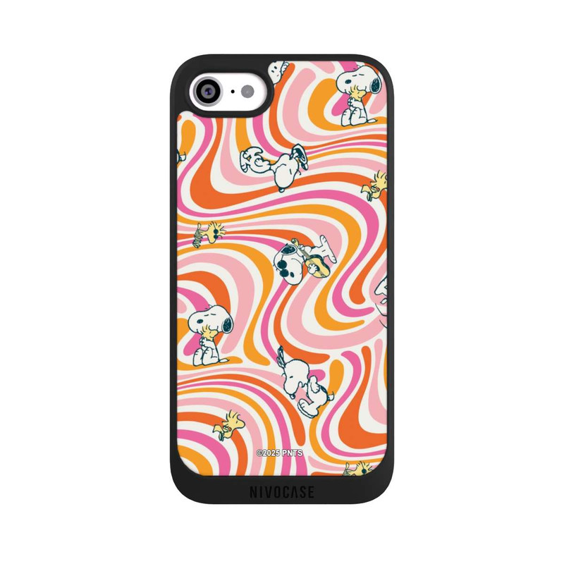 iPhone SE 2022 NIVOpure Peanuts Hippie Pattern Orange