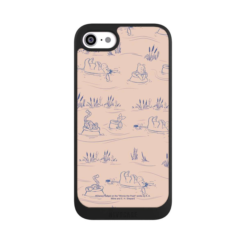 iPhone SE 2022 NIVOpure Winnie l'Ourson Pont Rose à Motif Céramique