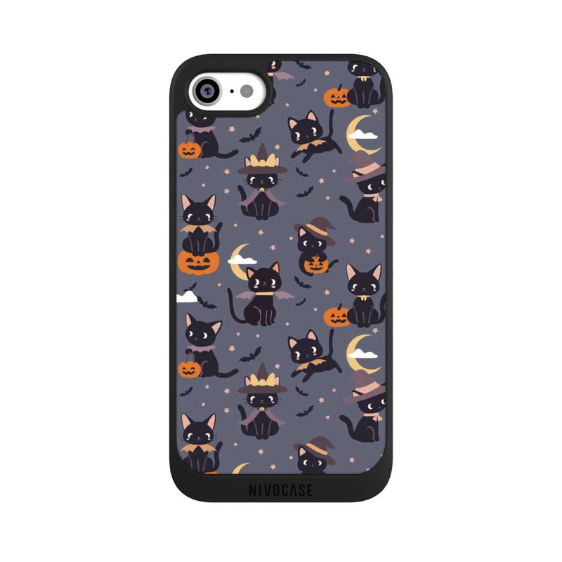 iPhone SE 2022 NIVOpure Cute Halloween Witch Cats and Pumpkins