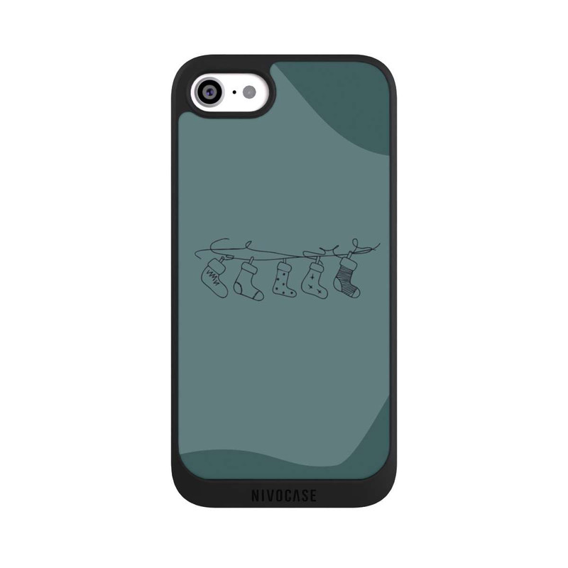 iPhone SE 2022 NIVOpure Christmas stockings line art minimalistic