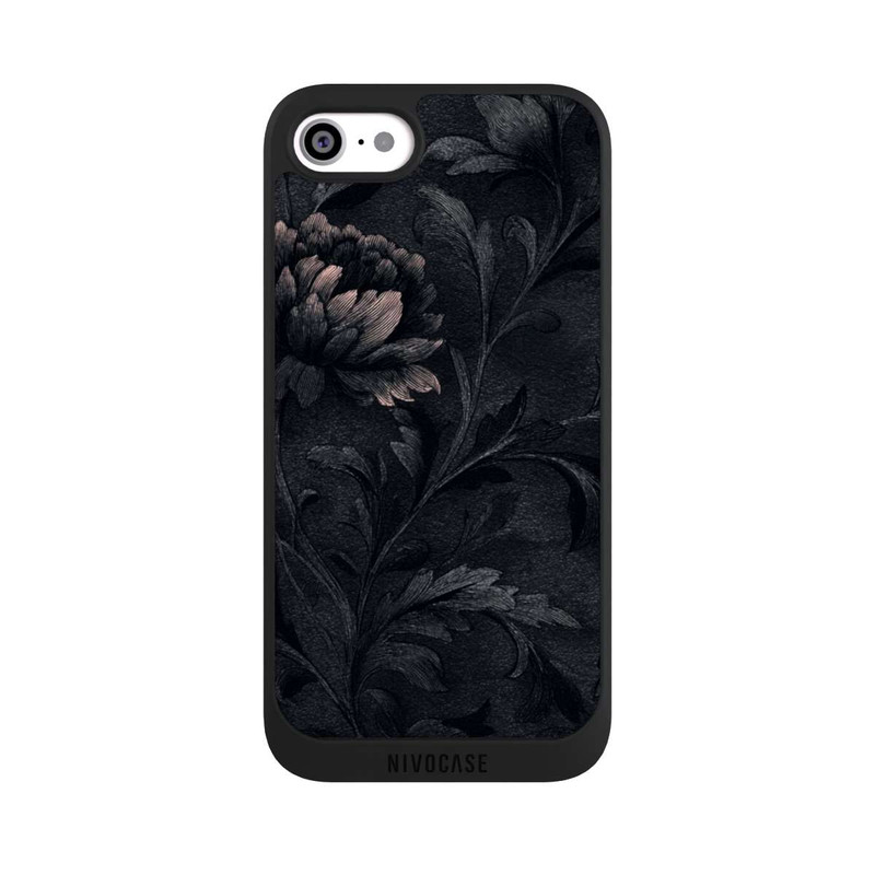 iPhone SE 2022 NIVOpure Dunkles Blumenmuster Vintage