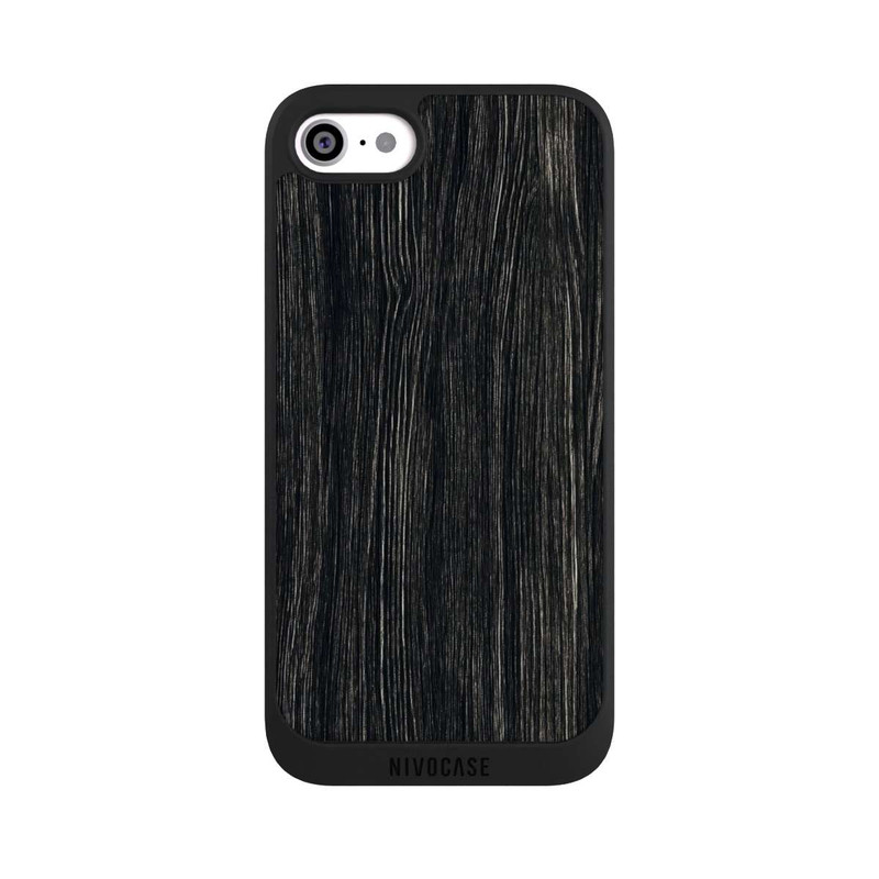 iPhone SE 2022 NIVOpure Dunkle Holzstruktur