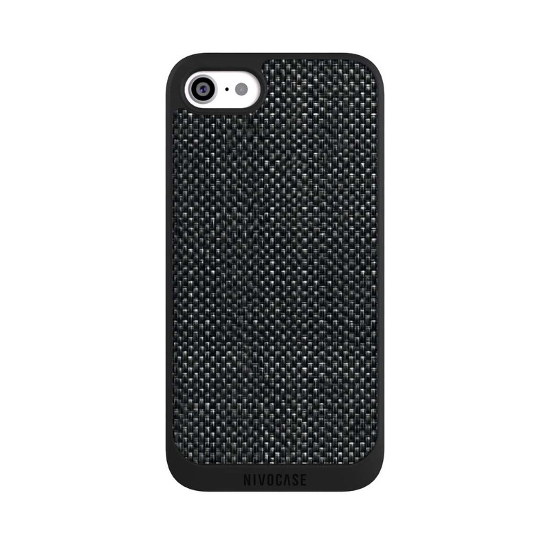 iPhone SE 2022 NIVOpure Abstrakter schwarzer Stoff
