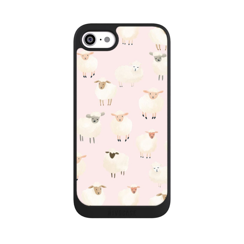 iPhone SE 2022 NIVOpure Sheep Pattern Light Pink with AI