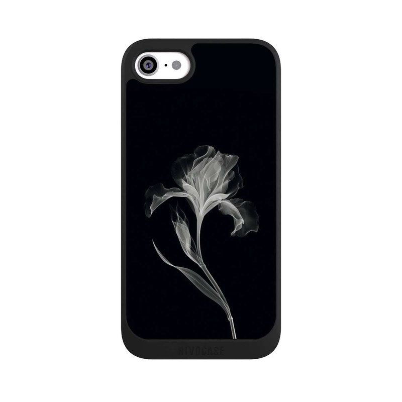 iPhone SE 2022 NIVOpure Negativ Flower Grey on Black with AI