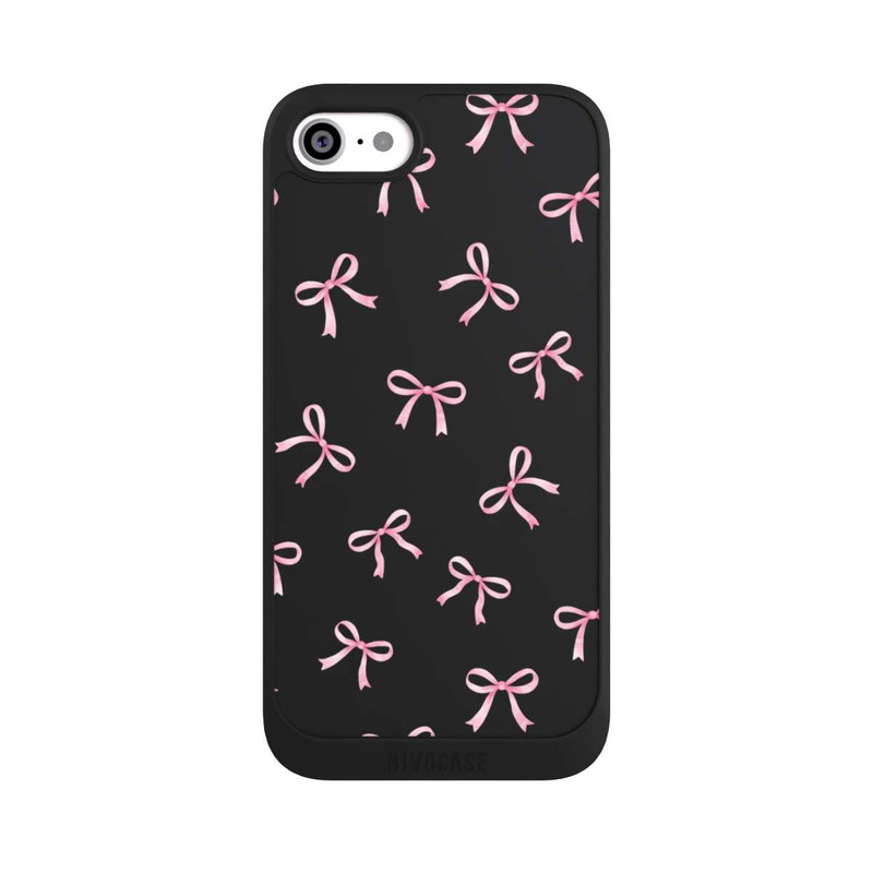 iPhone SE 2022 NIVOpure Pink Bows transparent with AI