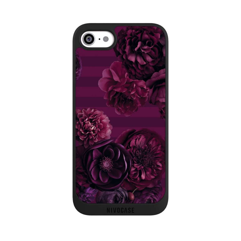 iPhone SE 2022 NIVOpure Majestic Baroque Blossom Dream Burgundy Pink with AI
