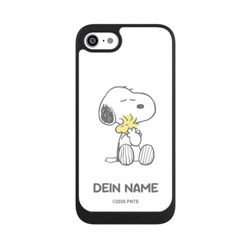 Apple iPhone SE (2022) NIVOpure Snoopy And Woodstock Cuddling Personalisierbar