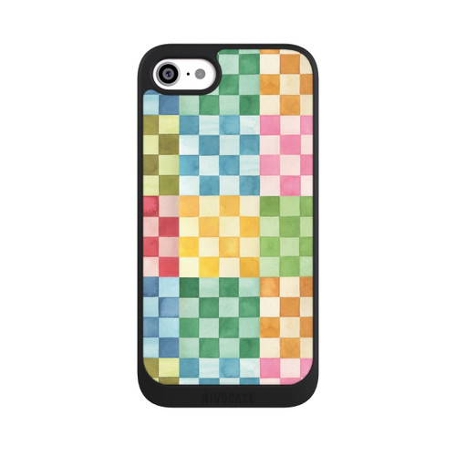 Apple iPhone SE (2022) NIVOpure Checkerboard Watercolor Chess Geometric Red