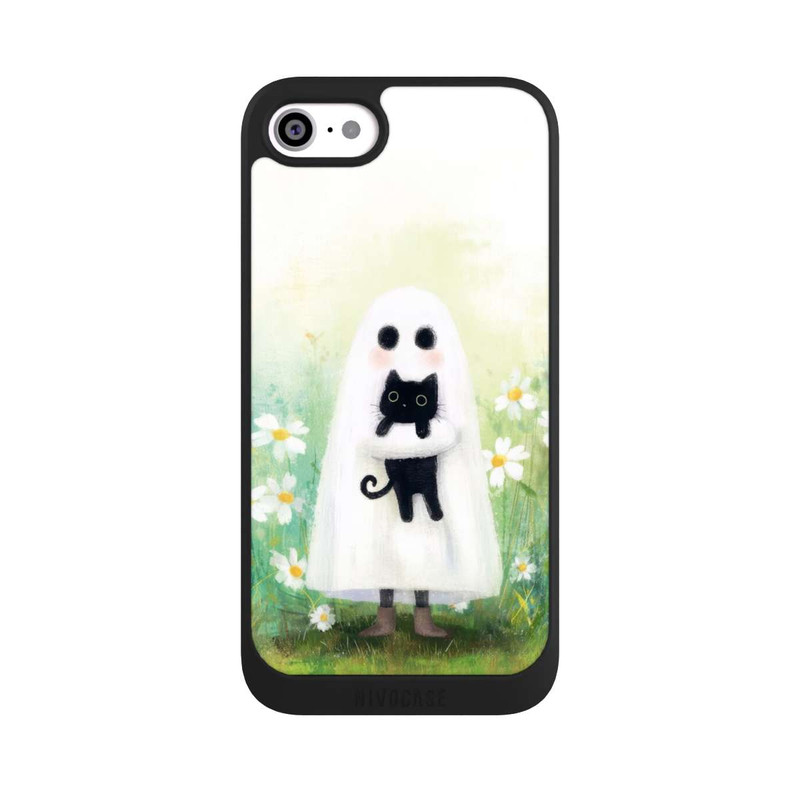 iPhone SE 2022 NIVOpure Geist und Katze Halloween mit KI