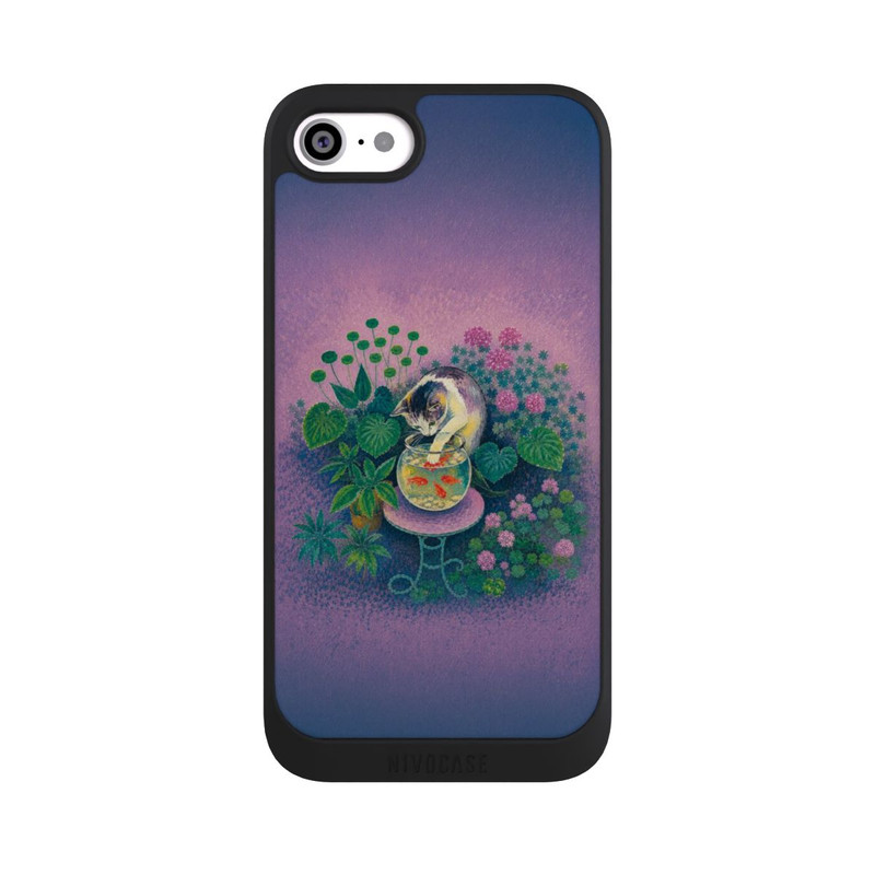 iPhone SE 2022 NIVOpure Goldfische von Matisse mit angelnder Katze mit KI