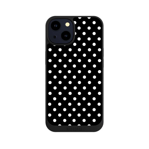 Apple iPhone 14 NIVOpure Polka Dots Schwarz und Weiß