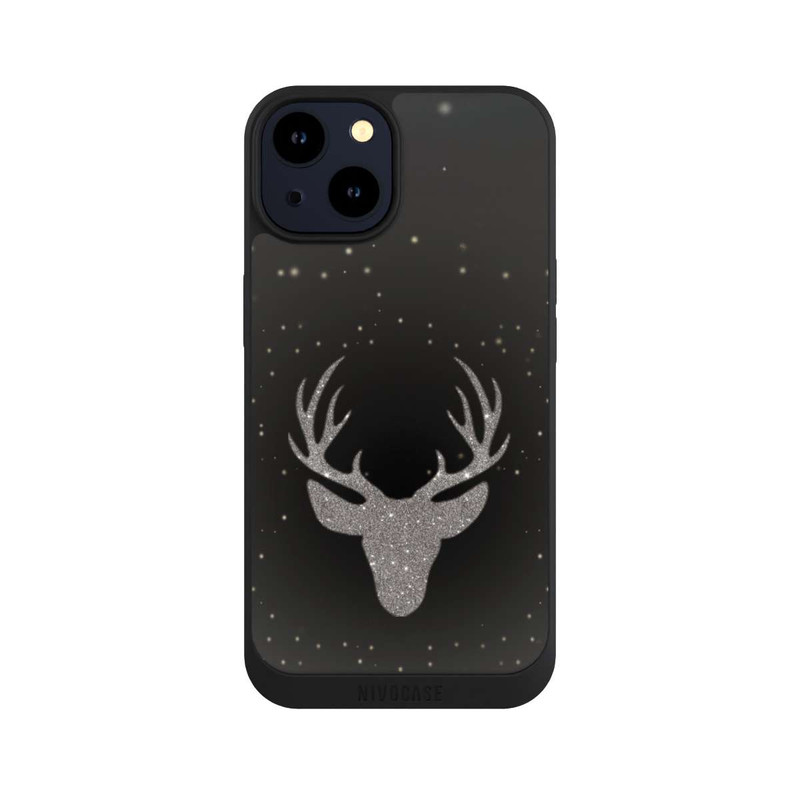 iPhone 14 NIVOpure Hirsch Glitzer Look