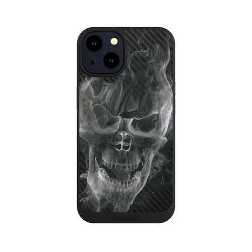 Apple iPhone 14 NIVOpure rauchender Totenkopf Carbon