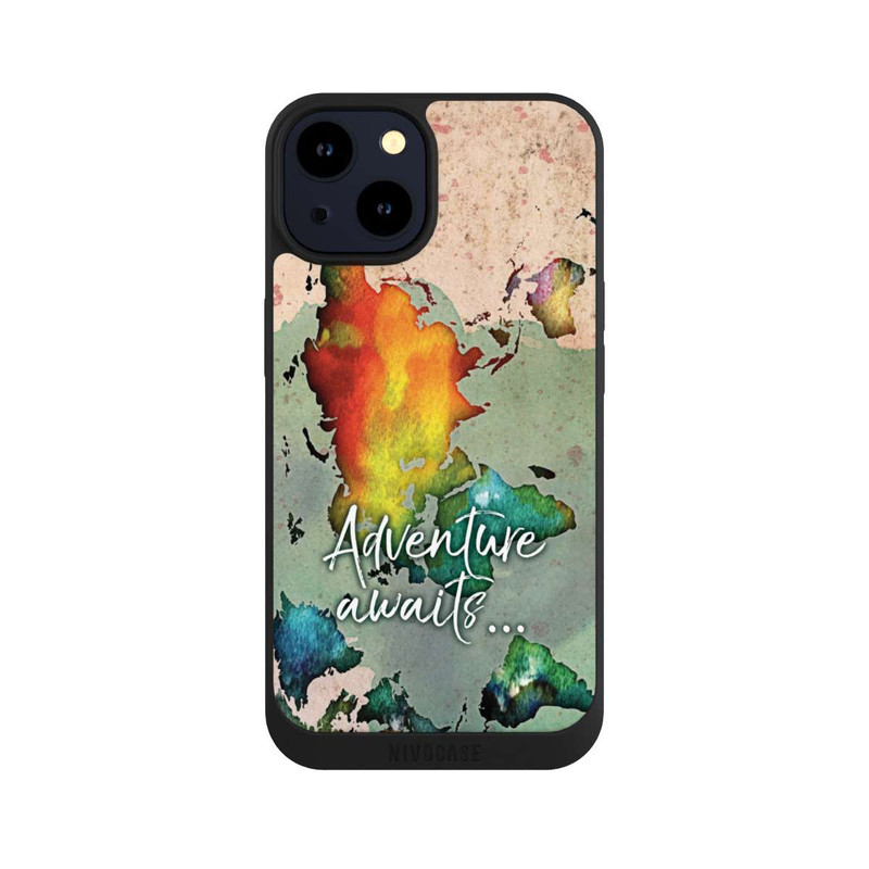 iPhone 14 NIVOpure Worldmap Colourful