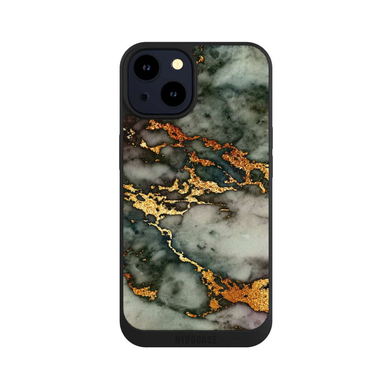 iPhone 14 NIVOpure Grey and Golden Marble Look