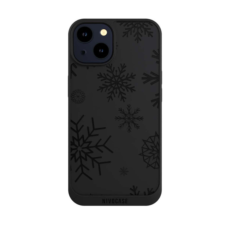 iPhone 14 NIVOpure Blue Snowflakes transparent