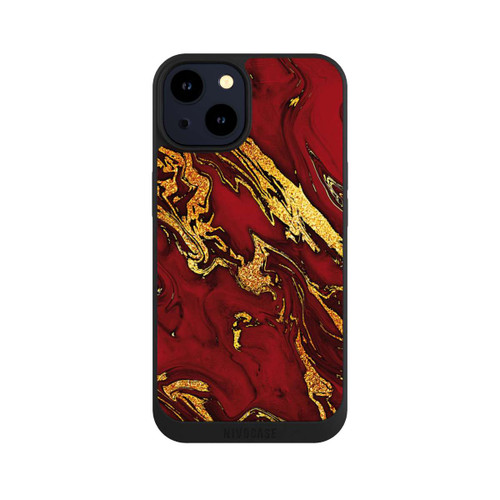 Apple iPhone 14 NIVOpure Red Gold Marble Look