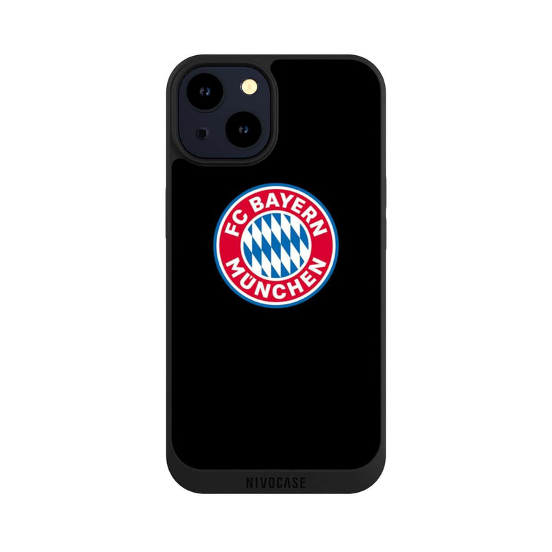 iPhone 14 NIVOpure Logo FCB sur fond noir