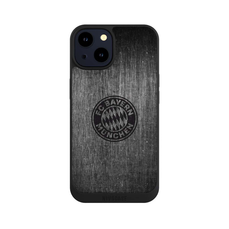 iPhone 14 NIVOpure Metalllook FCB Logo einfarbig