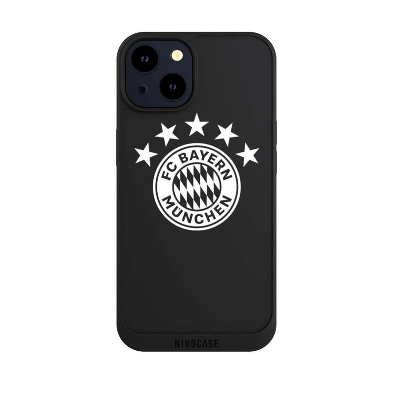 iPhone 14 NIVOpure FCB Logo einfarbig mit Sternen - ohne Hintergrund
