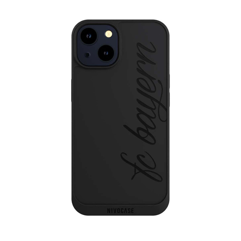 iPhone 14 NIVOpure Schwarzes FCB Girlmotiv - ohne Hintergrund