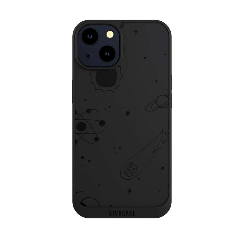 iPhone 14 NIVOpure Black Galaxy transparent