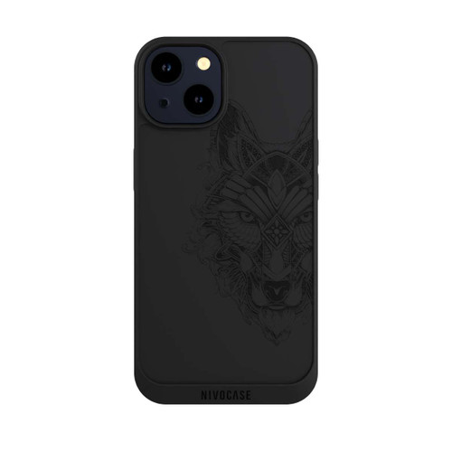 Apple iPhone 14 NIVOpure Wolf Mandala ohne Hintergrund