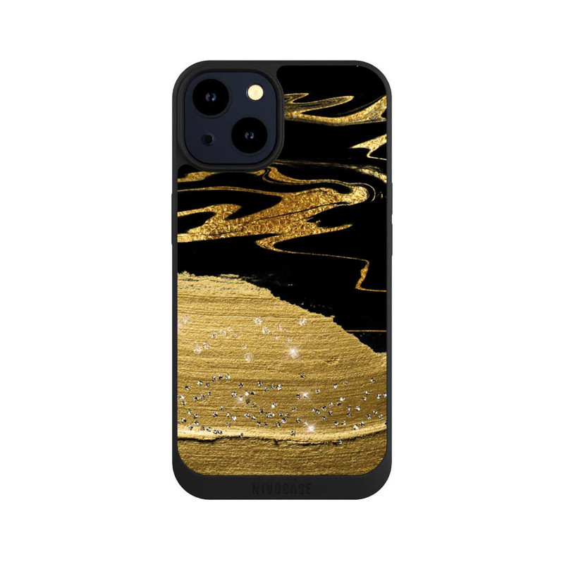 iPhone 14 NIVOpure Veines d'aspect doré en marbre