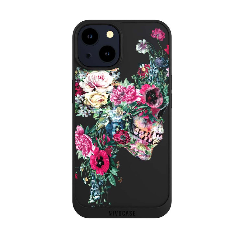 iPhone 14 NIVOpure Flower Skull transparent