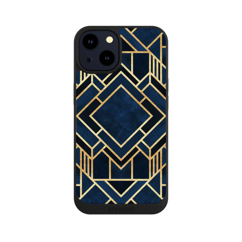 Apple iPhone 14 NIVOpure Kunst Deko Blau Golddruck