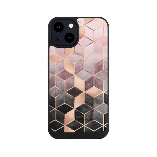 Apple iPhone 14 NIVOpure Pink-grauer Farbverlauf Würfel Druck