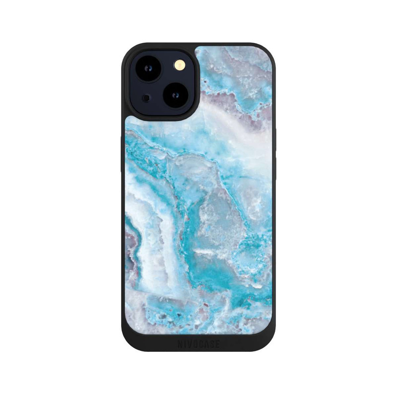iPhone 14 NIVOpure Pierre précieuse bleu clair