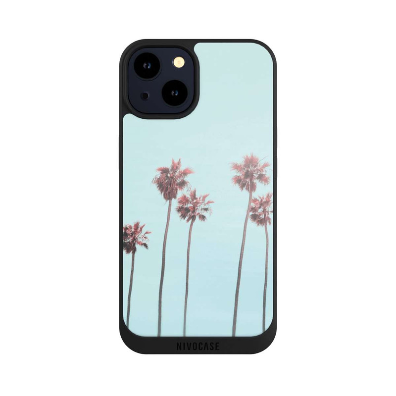 iPhone 14 NIVOpure Paradis des palmiers de plage rose