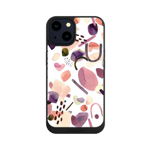 Apple iPhone 14 NIVOpure Aquarelle Formes abstraites Mauve