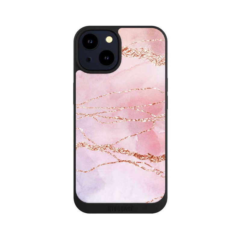 iPhone 14 NIVOpure Glitter Look Pink Girly Marmor