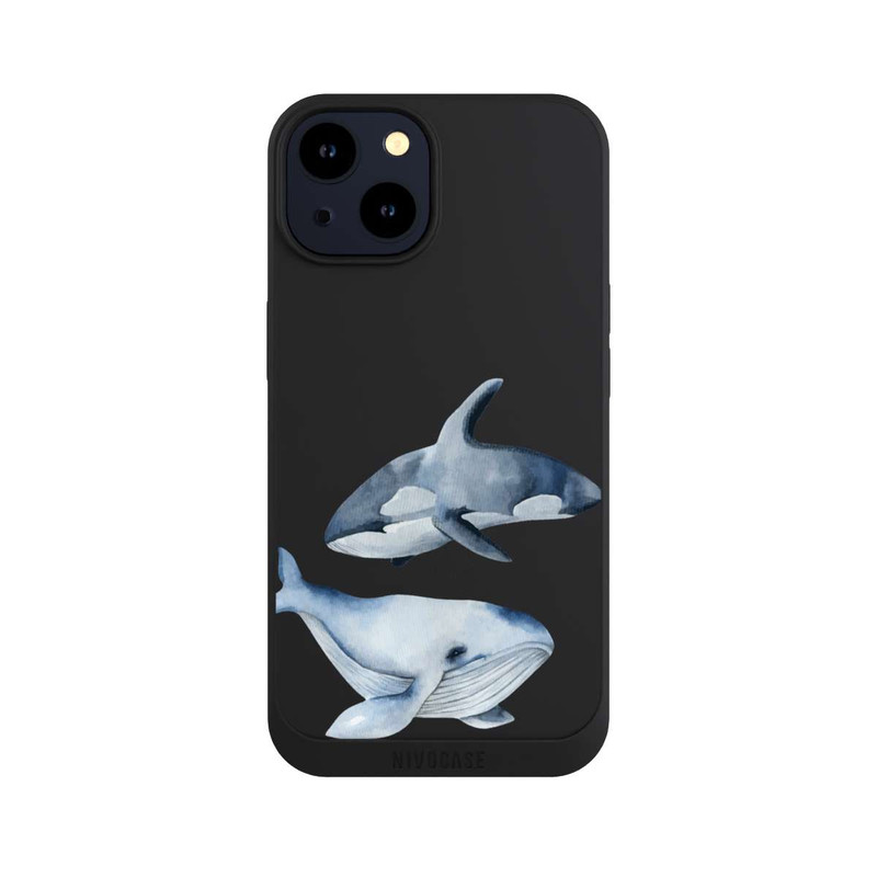 iPhone 14 NIVOpure Baleines transparentes