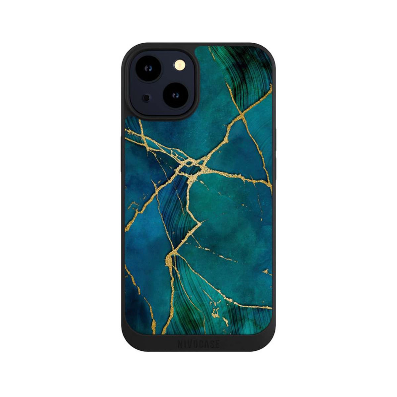 iPhone 14 NIVOpure Mineralischer Glamourlook Blaugold