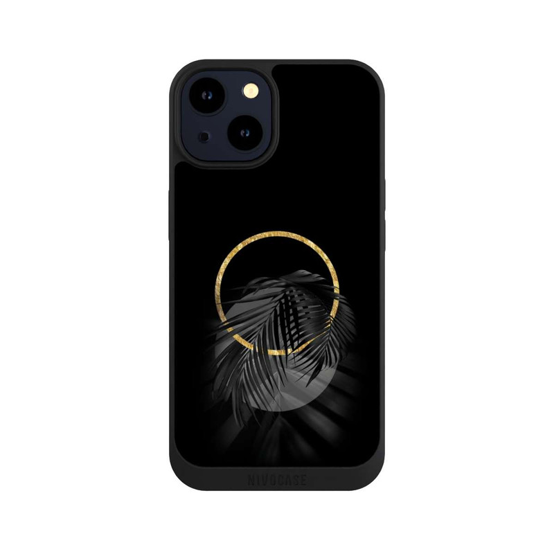iPhone 14 NIVOpure Black Tropical Leaf