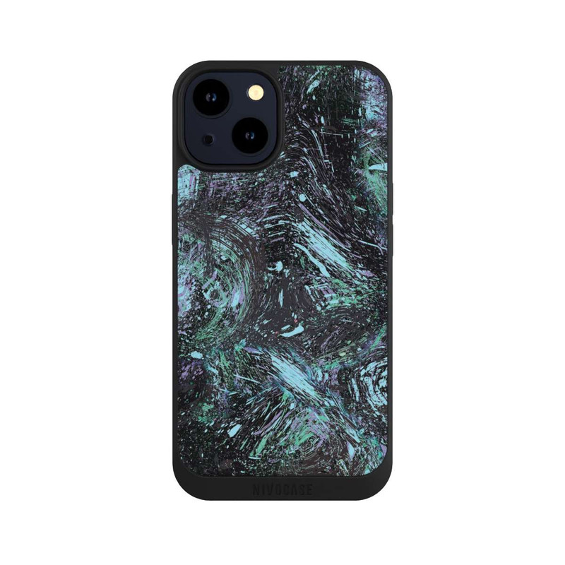 iPhone 14 NIVOpure Abstrakt tropfender Staub lila