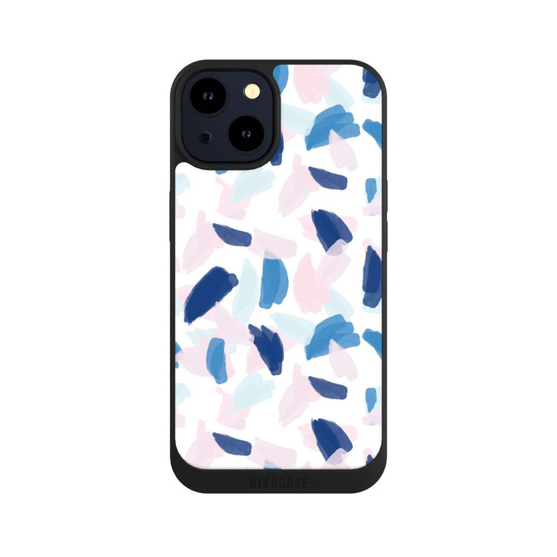 iPhone 14 NIVOpure Peinture bleue et rose